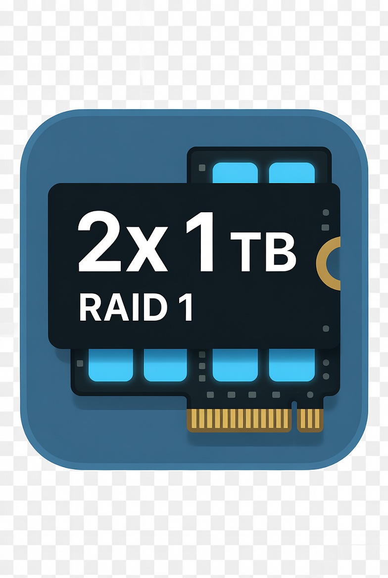2x1TB NVMe (RAID 1)