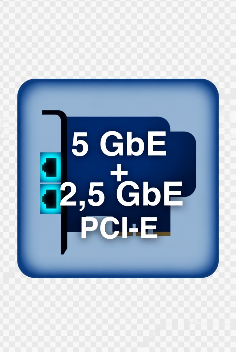 5 GbE + 2,5 GbE PCI-E